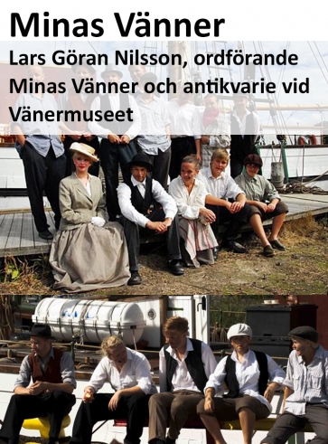 Ungdomar i kläder från förra sekelskiftet sitter på rad.